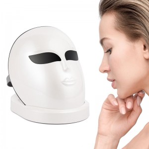 LED Face Mâsk Light Therapy 7 สีผิวการบำบัดการบำบัดด้วยไฟ LED LED Mâsk Light การดูแลผิวหน้าการดูแลผิวต่อต้านริ้วรอยริ้วรอยเหี่ยวย่นปรับโทนสีม้...