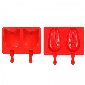 ไอศครีมแม่พิมพ์อุปกรณ์ครัว DIY อาหารเกรดซิลิโคนเด็กไอศครีมถาดถาดทำความสะอาด 2or3 โพรงรูปทรงกล่อง