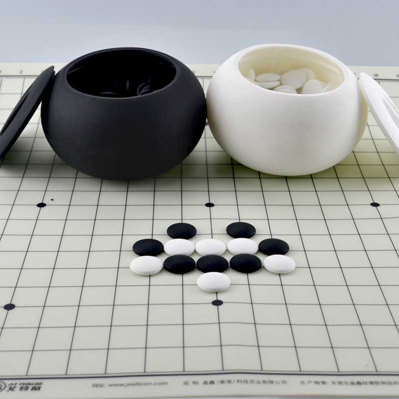 Silicone Weiqi Board Weiqi Game Stones ชิ้นส่วนของเล่นการศึกษา