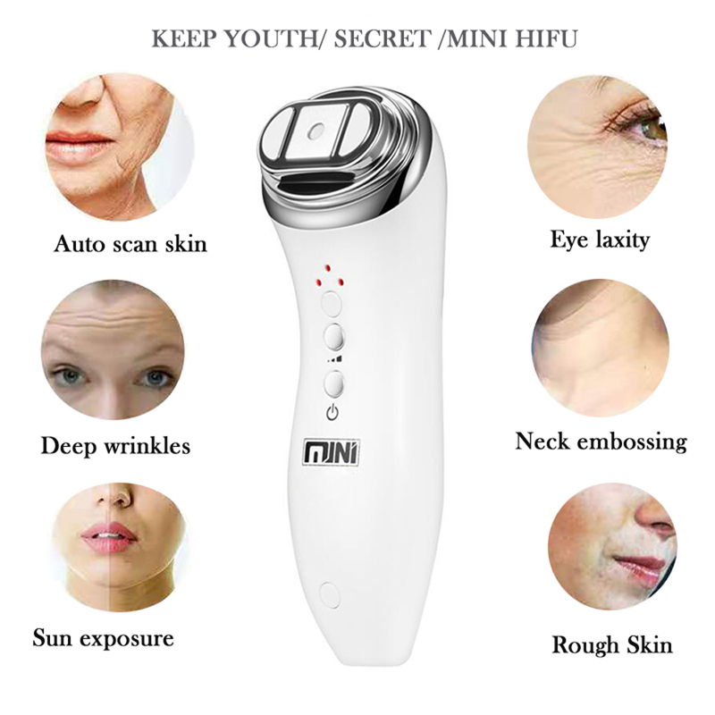 2022 เครื่อง HIFU แบบพกพาใหม่สำหรับหน้า mini hifu อุปกรณ์อุ่นเครื่อง HIFU HIFU เครื่องจักรใบหน้าผู้หญิงคอคางตา