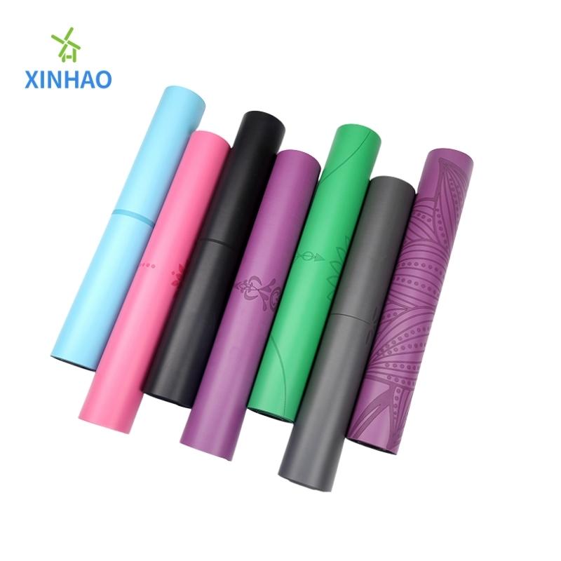 พิมพ์หรือ Asana Line PU Rubber Yoga Mat Wholesale รองรับโลโก้และลวดลายที่กำหนดเองเป็นมิตรกับสิ่งแวดล้อมที่ไม่เป็นพิษกีฬากีฬาไม่ใช่ลื่นปูยาง PU Natural