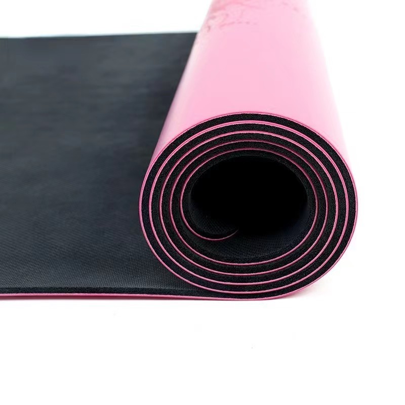 พิมพ์หรือ Asana Line PU Rubber Yoga Mat Wholesale รองรับโลโก้และลวดลายที่กำหนดเองเป็นมิตรกับสิ่งแวดล้อมที่ไม่เป็นพิษกีฬากีฬาไม่ใช่ลื่นปูยาง PU Natural