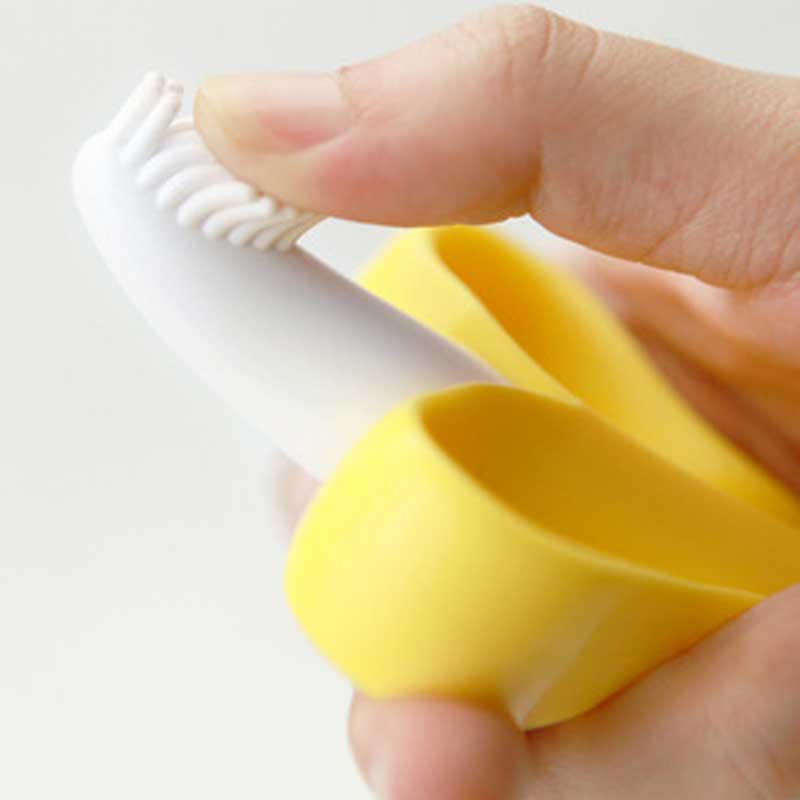 กล้วยเด็กทารก Silicone Teetic Teether Baby Baby Mini แปรงสีฟันฝึกแปรงสีฟันและของเล่น Teether Toy