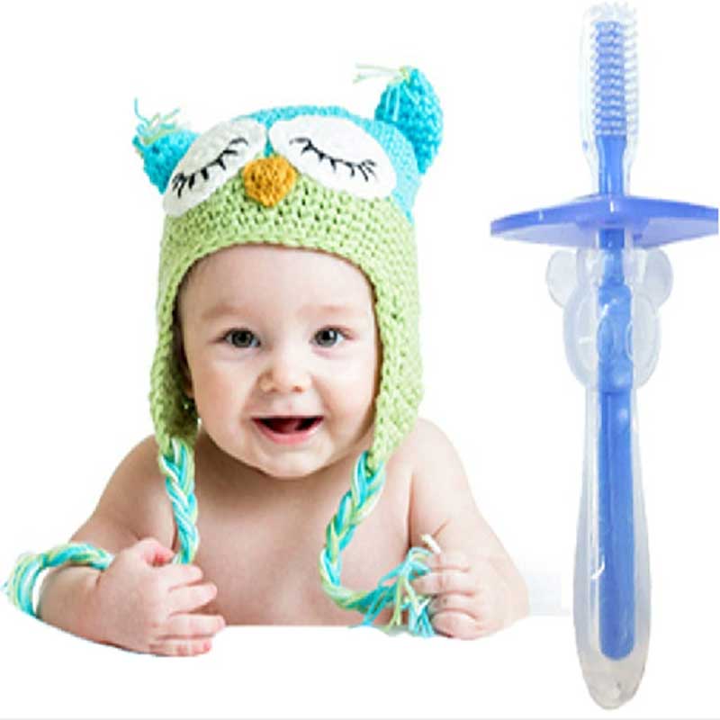Fashion Silicone Rubber Teether Infant Training แปรงสีฟันเด็กซิลิโคนนุ่ม ๆ แปรงสีฟันเด็ก