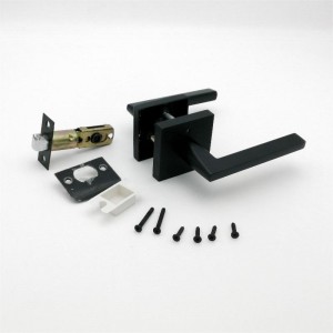 S7503 คันโยกประตูความเป็นส่วนตัวสำหรับห้องนอนและประตูห้องน้ำเคลือบสีดำ