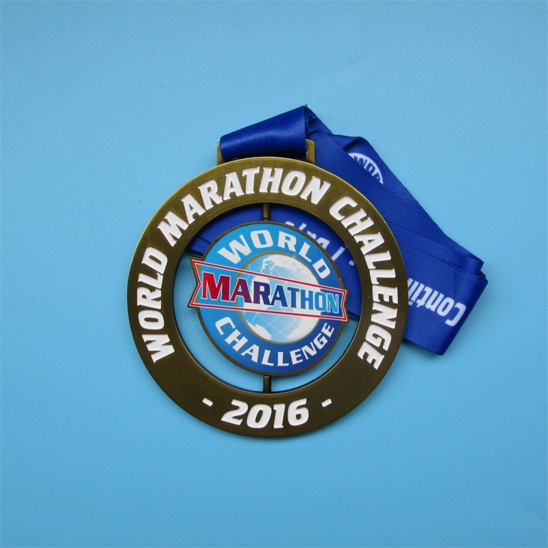 การออกแบบที่กำหนดเอง World Marathon Challenge Medal