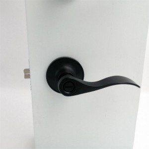 7306 คันโยกประตูความเป็นส่วนตัว Satin Nickel, Wave Wave Style Door Door Handle Keyless สำหรับห้องน้ำห้องนอน
