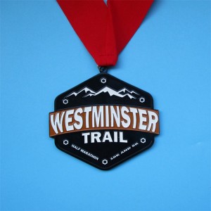 เหรียญโลหะมาราธอนที่กำหนดเองครึ่งเหรียญมาราธอน