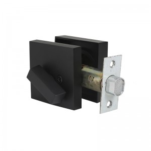 3601 Modern Square Cylinder Single Deadbolt Lock สำหรับประตูหน้าหนักหน้าที่หนัก - Matte Black