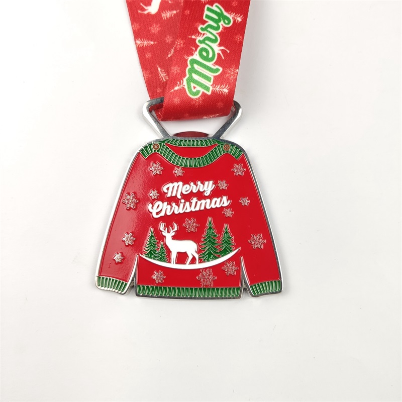 เหรียญเงิน SANTA SANTA MEDALS MEDALS CUSTIVE MEDALS สำหรับคริสต์มาส