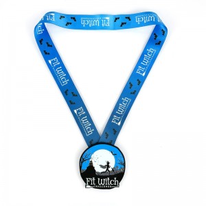 เหรียญโลหะสีดำเคลือบสีดำ 7/8 นิ้วเหรียญฮัลโลวีน