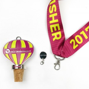 เหรียญครึ่งมาราธอนที่กำหนดเองเหรียญขวดไวน์จุก Vineyard เหรียญด้วยเสน่ห์