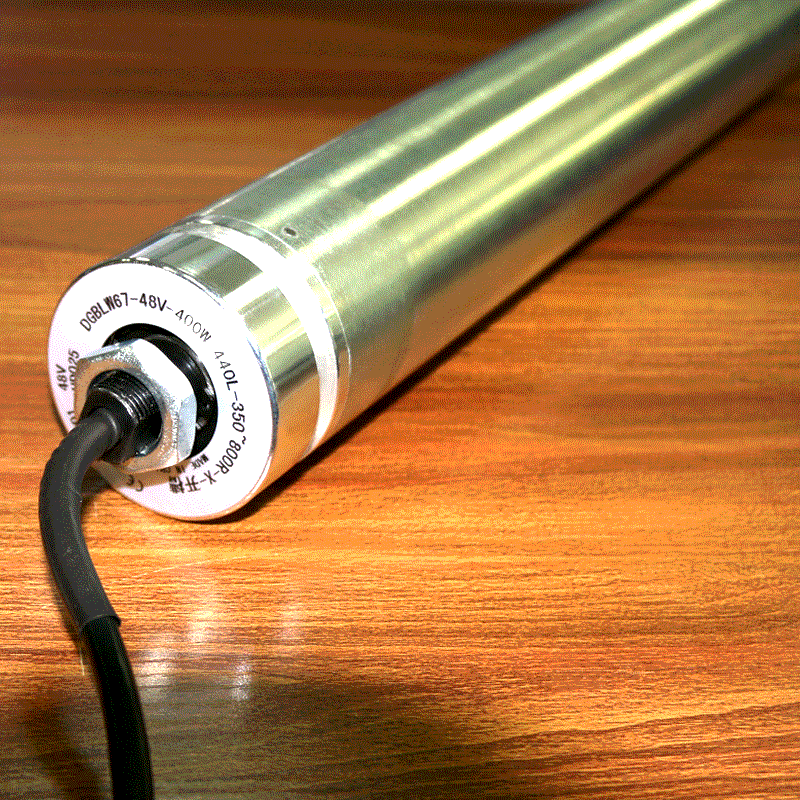ปรับแต่ง DC Brushless Electric Roller Coated 24V 48VPLC ควบคุมสายพานลำเลียงมอเตอร์เพาเวอร์แถวคู่