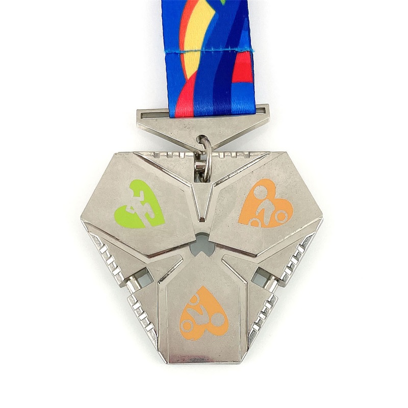 เหรียญรางวัลเหรียญโบราณที่กำหนดเองรีเบินออกแบบ 3D ไตรกีฬาเหรียญ