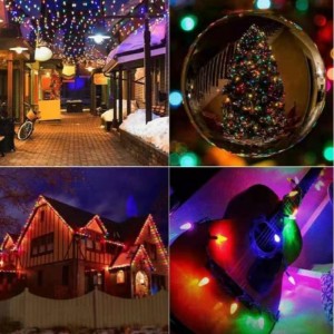 Smart C9 Strawberry Christmas Light ชุดกลางแจ้งกันน้ำ LED Magic Color Christmas Light Strings