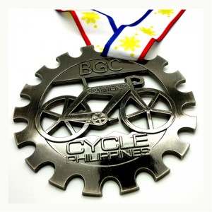 Gag ใหม่ Custom Metal 3D Cycle Series Medals Race Medals