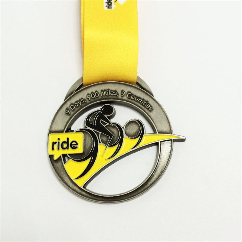เหรียญเหรียญสปอร์ตโรงงานการขี่จักรยานเหรียญที่กำหนดเองเหรียญจักรยาน 3 มิติที่กำหนดเอง