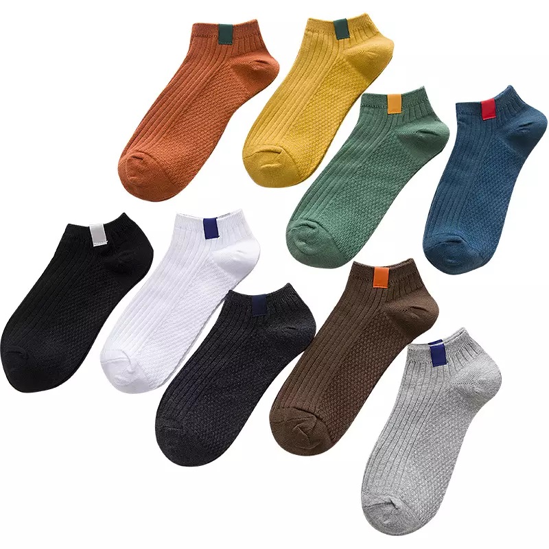 Cmax Cotton ที่มองไม่เห็น Loafer ข้อเท้าถุงเท้ารองเท้าซับฤดูร้อนผู้ชายมีสีสันที่มีสีสันต่ำ