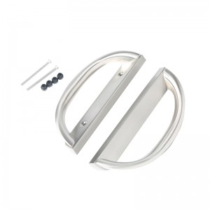 ชุดจับประตูลานเลื่อน, รูปร่าง d, ไม่คีย์ (พอดี 3-15/16” ระยะห่างของรู)