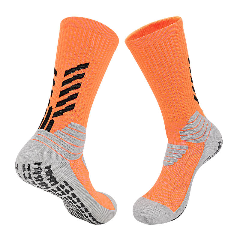ถุงเท้าการจับถุงเท้าป้องกันการเล่นกีฬาที่กำหนดเองจากโรงงานพร้อมโลโก้ Soccer Athletic Socks
