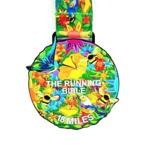 เหรียญที่กำหนดเองสำหรับการแข่งขัน Metal Medallion Custom Santa Running Medals