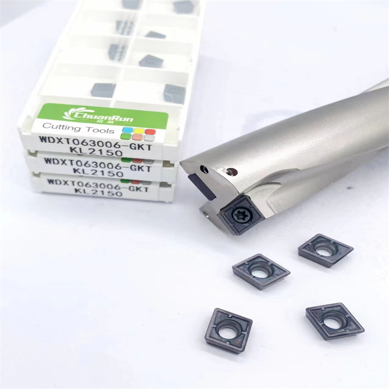 เครื่องมือ Chuanrun CNC Carbide เจาะเม็ดมีด Wdxt ความเร็วสูง/light carbide inserts