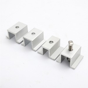 แผงโซลาร์เซลล์แผงโซลาร์เซลล์ยึดอุปกรณ์เสริมด้านข้างบล็อกแรงดันด้านข้างบล็อกแรงดันปานกลางชุบสังกะสี