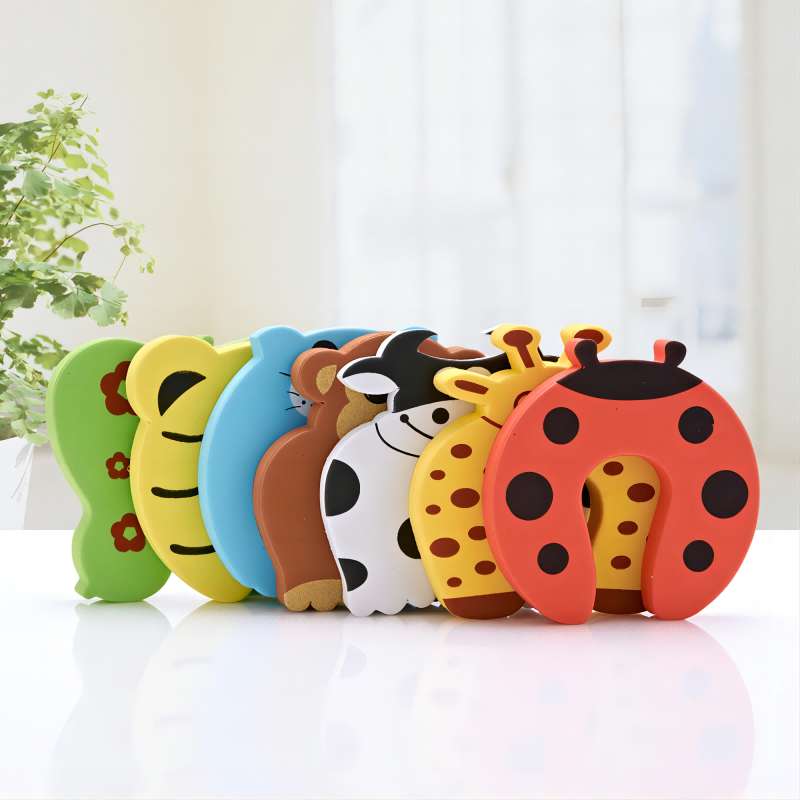 Eva Foam Child Custom Animal Security Manufacturing น่ารัก Slam Cartoon Safety Baby Finger Finger Guard ประตูยางหยุด