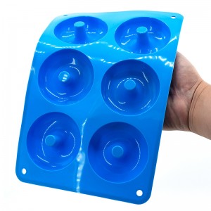 แม่พิมพ์โดนัทซิลิโคน - ชุดแพนโดนัทซิลิโคนไม่ใช่ป๊อป! ทนความร้อนทำเบเกิลเค้กโดนัทที่สมบูรณ์แบบเบเกิล BPA ฟรีเครื่องล้างจานปล...