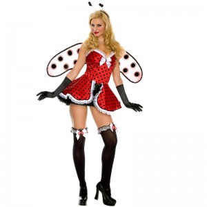 Lovely Lady Bug Costume เครื่องแต่งกายสัตว์ขายส่งจากปาร์ตี้เซ็กซี่คอสเพลย์ซัพพลายเออร์ผู้จำหน่ายโรงงานสำหรับงานรื่นเริง Halloween Party Carniv...