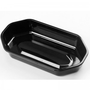 ถาดผลไม้สีไม่มีฝาปิด 225 * 120 * 40 มม. HGF-2313 ใส / ดำ