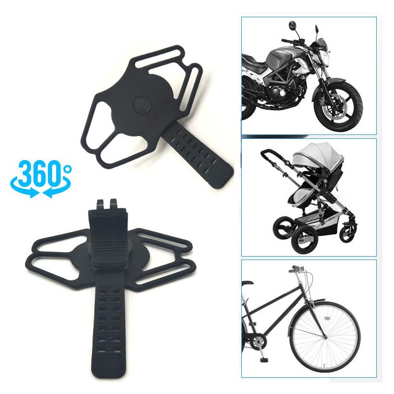 ผู้ถือโทรศัพท์ Silicone Bike, [360 ° Rotation Shockproof] ที่วางโทรศัพท์จักรยาน, ที่วางโทรศัพท์มอเตอร์ไซค์ซิลิโคนสากล, เข้ากันได้กับ iPhone 14 13 12 11 Pro Max,