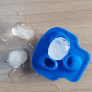 Silicone Ice Cube Trays Molds ลูกบาศก์น้ำแข็งซิลิโคนขนาดใหญ่, นำกลับมาใช้ใหม่, BPA ฟรี, สำหรับวิสกี้, ค็อกเทล, ก้อนน้ำแข็งที่ปลอดภัยวางซ้อนก...