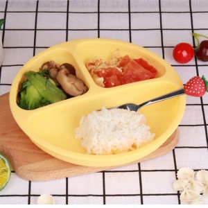 ถ้วยดูดทารกซิลิโคนเด็กวัยหัดเดินถ้วยดูดด้วยตนเอง, จานให้อาหารเด็กซิลิโคนแบ่งจานซิลิโคนสำหรับเด็กที่หย่านม, BPA ฟรี, ไมโครเว...