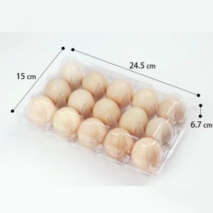 ถาดไข่ 245*150*67 มม. 15 ร่อง 42 กรัม