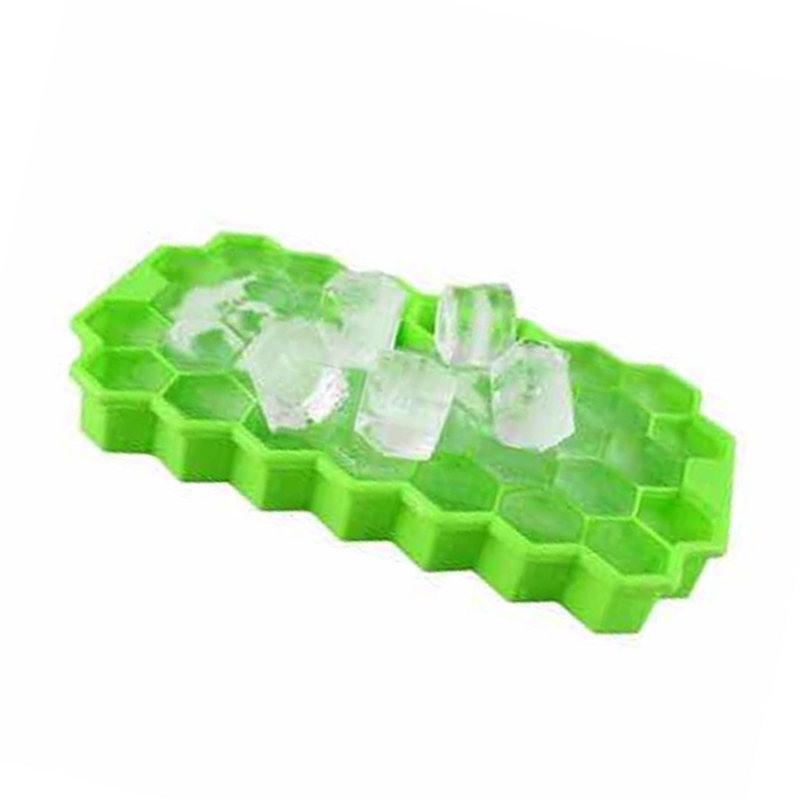 ถาดลูกบาศก์น้ำแข็ง honeycomb, 37 lattice อาหารเกรดซิลิโคนน้ำแข็งลูกบาศก์แม่พิมพ์แม่พิมพ์ที่มีฝาปิดปั้นแม่พิมพ์น้ำแข็งที่ถอดออกได้ง่ายสำหรับไอศครีมปาร์ตี้เย็นเครื่องดื่มเย็นวิสกี้ค็อกเทล