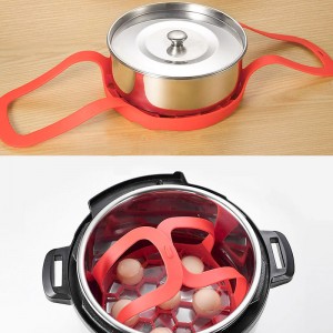 แผ่นรองพื้นซิลิโคนพร้อมแผ่นสลิงและแผ่นป้องกันการขยับขยายแร็คน้ำยากลไฟไข่ซิลิโคนปลอด BPA ทำความสะอาดและเดินทางด้วย