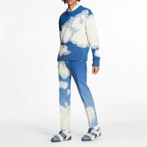 Vigor Garment Custom Mens Sweater ผู้ผลิตหนาถัก jacquard เสื้อกันหนาวเสื้อสเวตเตอร์ผ้าขนสัตว์ผ้าขนสัตว์สำหรับผู้ชาย
