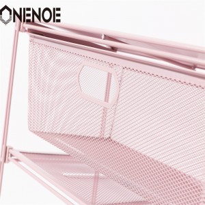 Onenoe Simple Wire Metal Mesh Storage Storage Shote Shotes ชั้นวางเสื้อผ้าชั้นวางตู้หนังสือชั้นวางตู้หนังสือพร้อม 5 ชั้นสำหรับร้านค้าซูเปอร์มาร์เก็ตข...