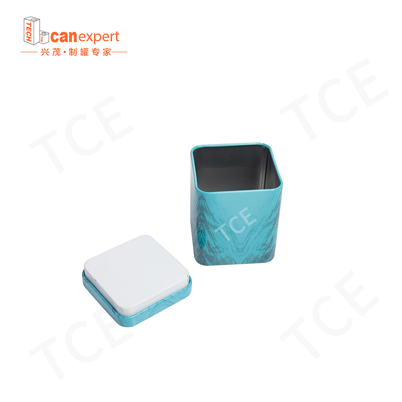 TCE-New Design Tin Gift Box Packaging Cans 0.28mm Square Craft Gift Gift Tin Can Can