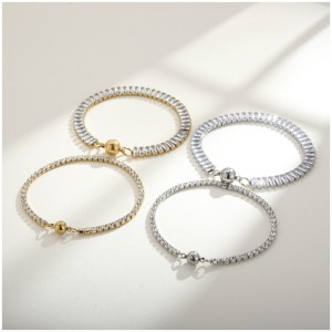 ยุโรปและสหรัฐอเมริกาเทรนด์ไทเทเนียมเหล็กสี่เหลี่ยมจัตุรัสเพทาย INS เครื่องประดับลมเครื่องประดับสแตนเลสสตีลหินแถวเดียวเพชร...