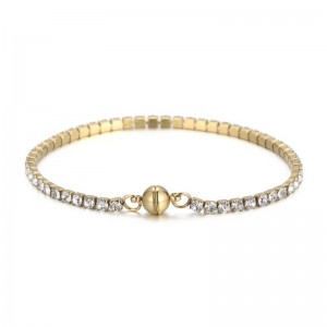 ยุโรปและสหรัฐอเมริกาเทรนด์ไทเทเนียมเหล็กสี่เหลี่ยมจัตุรัสเพทาย INS เครื่องประดับลมเครื่องประดับสแตนเลสสตีลหินแถวเดียวเพชร...