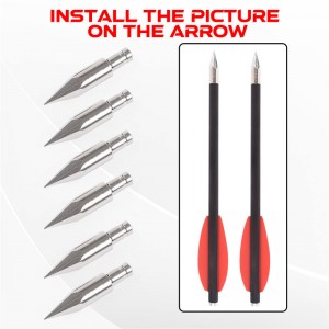 Elongarrow 151061 65Grain Arrowheads สำหรับสลักเกลียว id4.2mm ลูกศร