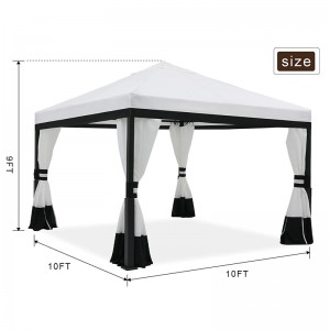 Garden Gazebo พร้อมหลังคาที่พับเก็บได้