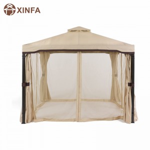 10 \\\\ \'x 10 \\\\\' Gazebo Block Shade Sun Shade Canopy, เต็นท์กันน้ำ, ศาลากลางแจ้งพร้อมม่าน