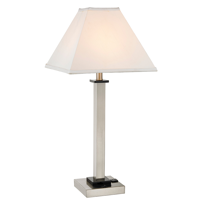 โคมไฟโต๊ะข้างเตียงเดี่ยวที่ห้องพัก