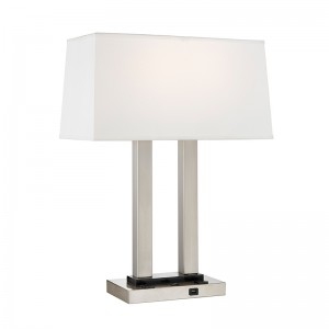 โคมไฟตั้งโต๊ะคู่นอนสองครั้งที่ห้องพัก