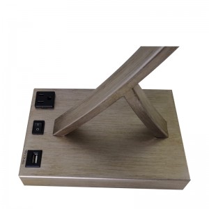 โคมไฟโต๊ะสีเงินโบราณพร้อมสวิตช์/off rocker ทางออกที่สะดวกและพอร์ตชาร์จ USB ที่ห้องพัก