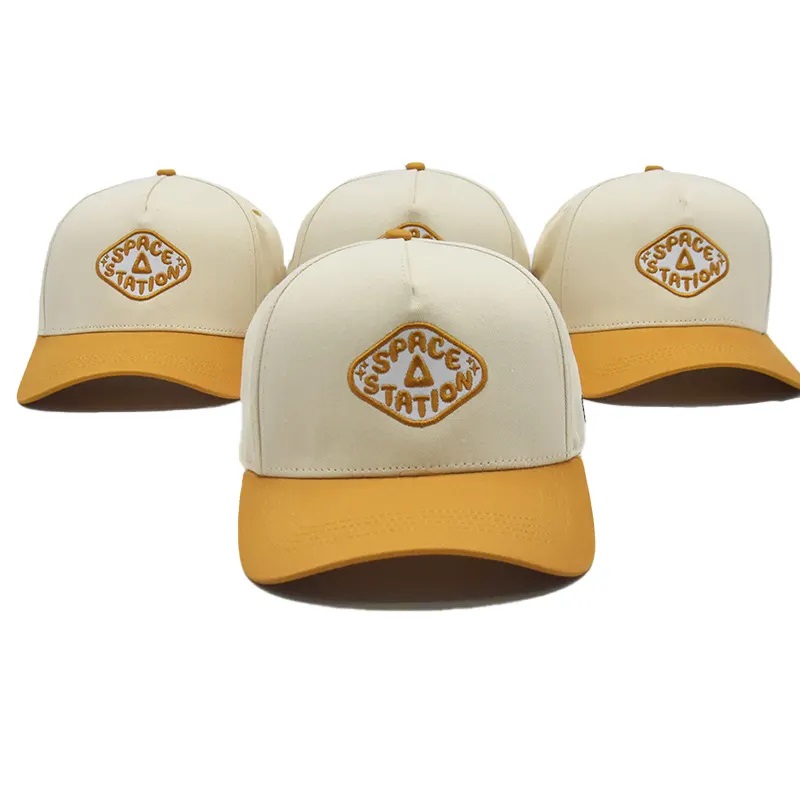 การปรับแต่งการค้าส่ง 5/6 แผงหมวกหมวกเบสบอลโลโก้ปักโลโก้ที่กำหนดเองโลโก้หมวกเบสบอล