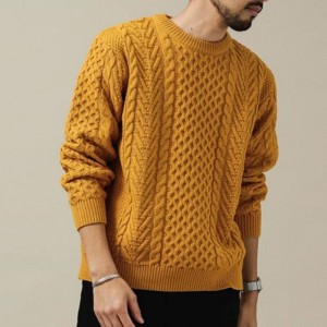 Solid Color Elegant Jumper Jumper ถักเสื้อกันหนาวผู้ชาย